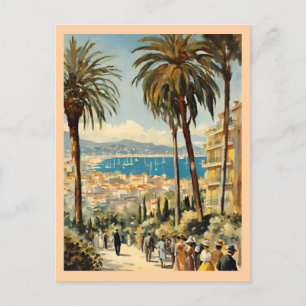 Cartes Pour Fêtes Annuelles Style vintage Cannes Français Aquarelle