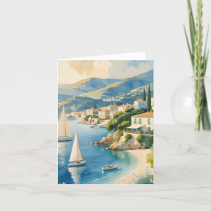 Cartes Pour Fêtes Annuelles Style vintage Côte d'Azur Voyage en France