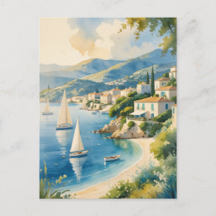 Cartes Pour Fêtes Annuelles Style vintage Côte d'Azur Voyage en France