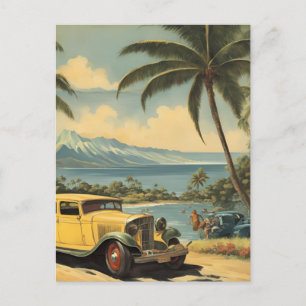 Cartes Pour Fêtes Annuelles Style vintage Hawaiian Travel Honolulu Mid-Pacific