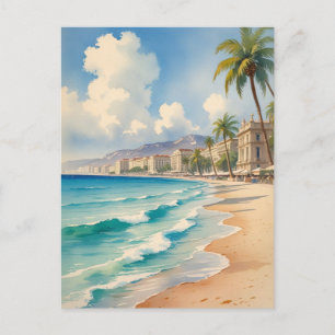 Cartes Pour Fêtes Annuelles Style vintage Monte Carlo Beach Travel