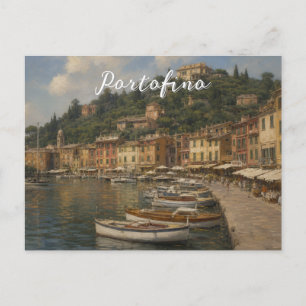 Cartes Pour Fêtes Annuelles Style Vintage Portofino Gênes Italie