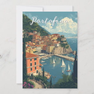 Cartes Pour Fêtes Annuelles Style Vintage Portofino Gênes Italie