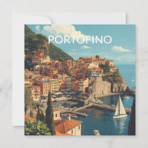 Cartes Pour Fêtes Annuelles Style Vintage Portofino Gênes Italie