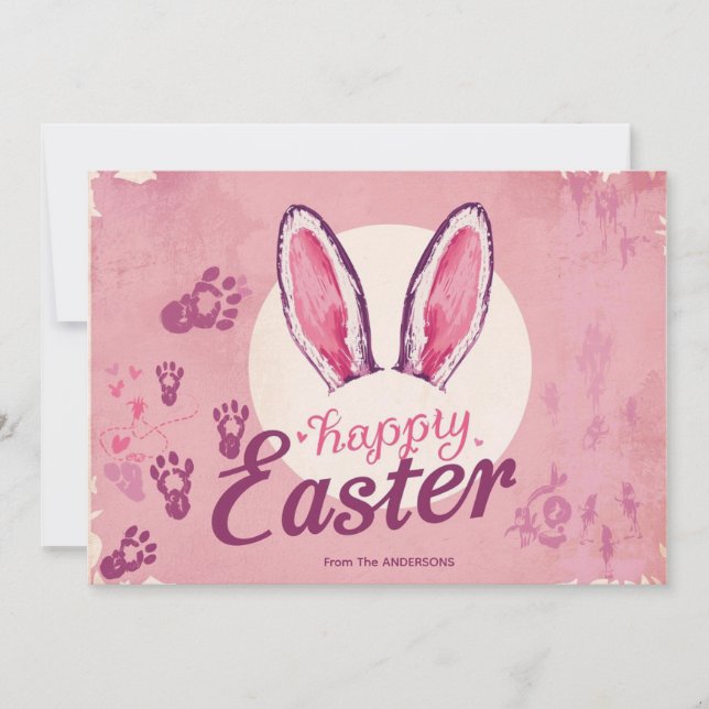 Cartes Pour Fêtes Annuelles Stylish Modern Bunny ears Easter (Devant)