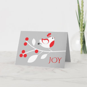 Cartes Pour Fêtes Annuelles Stylish Partridge Joy Christmas Greeting Card