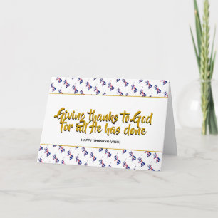 Cartes Pour Fêtes Annuelles Stylish Royaume-Uni BRITANNIQUE Action de grâce