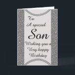 Cartes Pour Fêtes Annuelles Stylish special son Birthday<br><div class="desc">Stylish special son birthday</div>