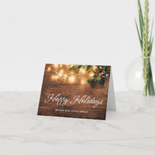 Cartes Pour Fêtes Annuelles Succursale Mistletoe Entreprise Rustique de Noël