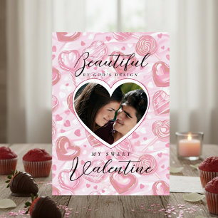 Cartes Pour Fêtes Annuelles Sucettes en forme de cœur rose pour la Saint-Valen