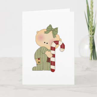 Cartes Pour Fêtes Annuelles sucre de canne bébé fille 1
