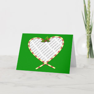 Cartes Pour Fêtes Annuelles Sucre de canne Coeur de votre photo
