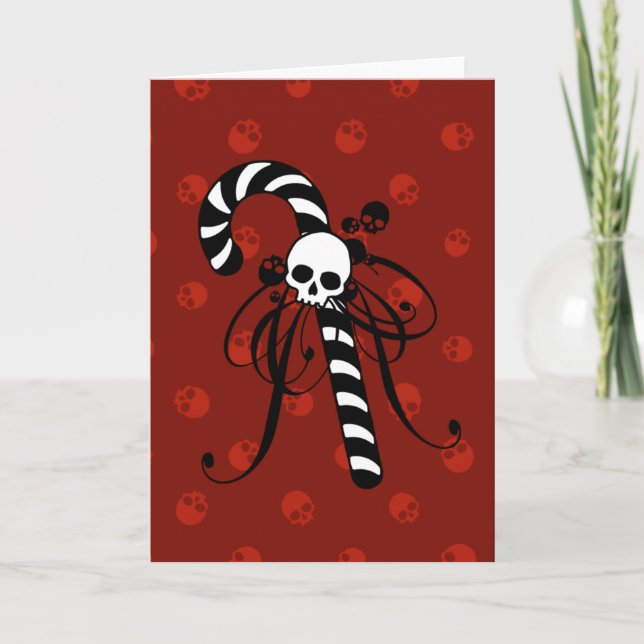 Cartes Pour Fêtes Annuelles Sucre de canne crâne (Devant)