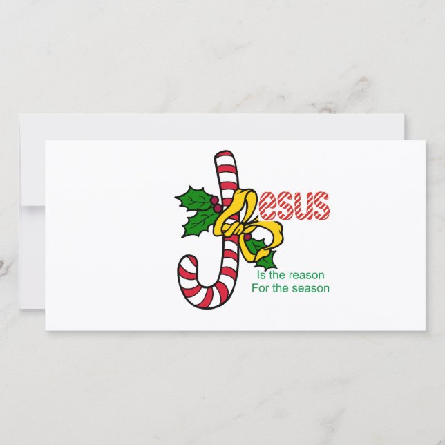 Cartes Pour Fêtes Annuelles Sucre de canne de Jésus (Devant)