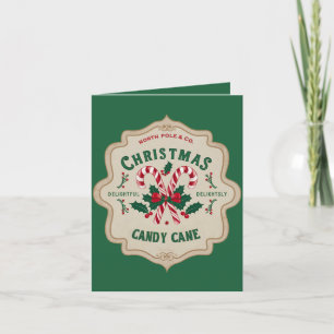 Cartes Pour Fêtes Annuelles Sucre de canne de Noël du Pôle Nord