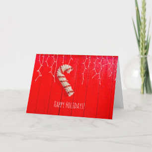 Cartes Pour Fêtes Annuelles Sucre de canne en rouge - Noël - saisonnier - Fête