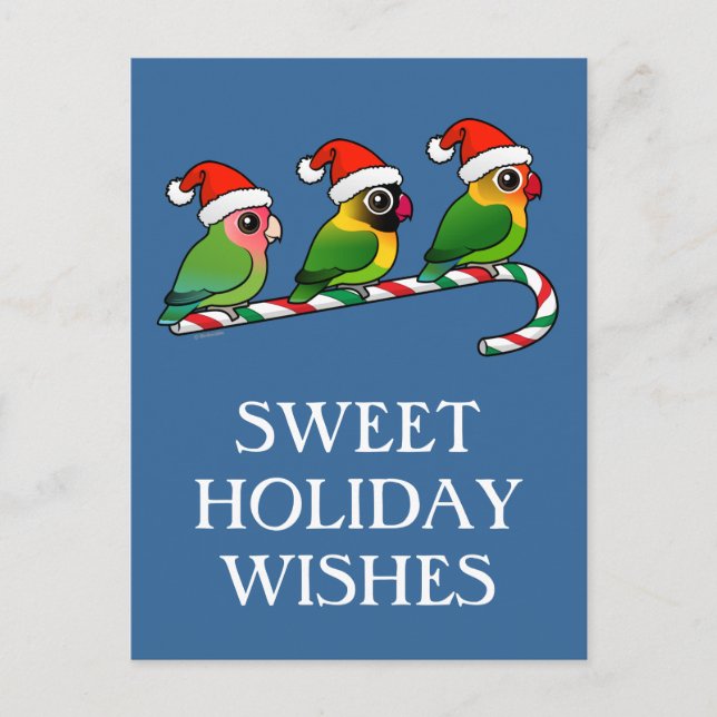 Cartes Pour Fêtes Annuelles Sucre de canne Lovebird (Devant)
