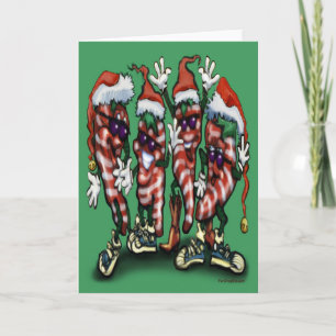 Cartes Pour Fêtes Annuelles Sucre de canne Popers de Noël