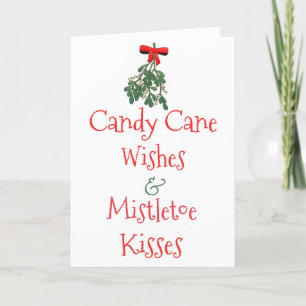 Cartes Pour Fêtes Annuelles Sucre de canne Wives & Mistletoe Kisses Noël