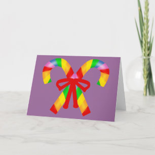 Cartes Pour Fêtes Annuelles Sucres de canne Rainbow
