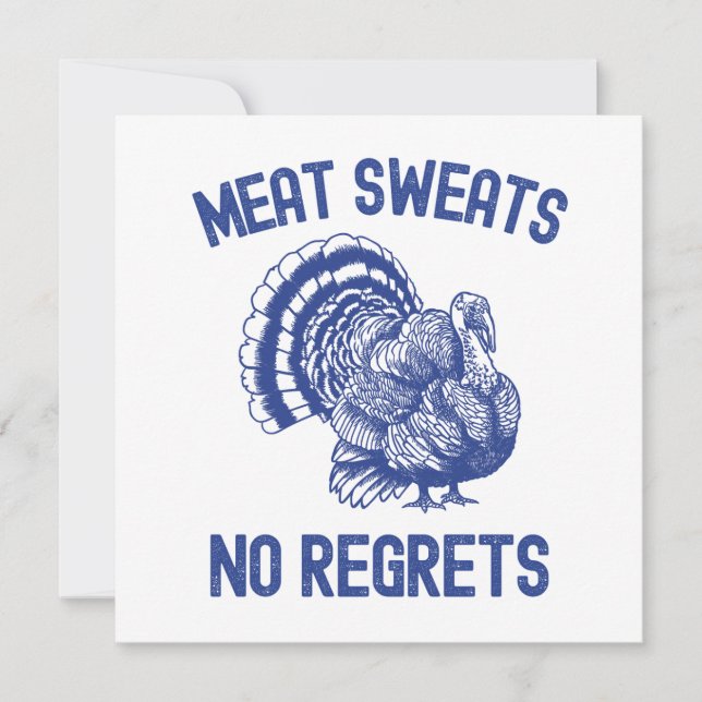 Cartes Pour Fêtes Annuelles Sucres de viande Pas de regret (Devant)
