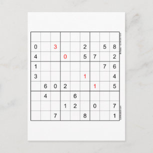 Cartes Pour Fêtes Annuelles Sudoku Birthday Card 30-11