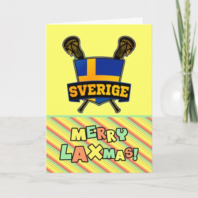 Cartes Pour Fêtes Annuelles Suède Lacrosse Christmas Card julkort (Devant)