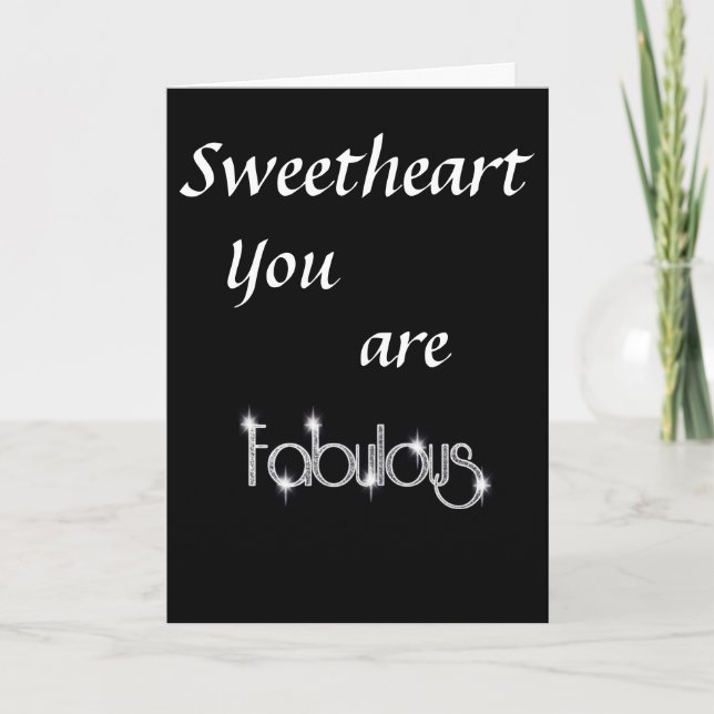 CARTES POUR FÊTES ANNUELLES SUETHEART VOUS ÊTES "FABULEUX" ET "JE VOUS AIME" (Devant)