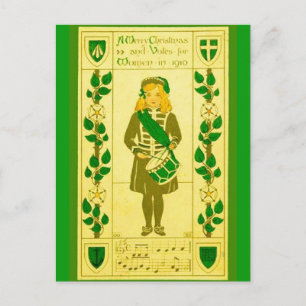 Cartes Pour Fêtes Annuelles Suffrage féminin : Noël 1910 Irlande