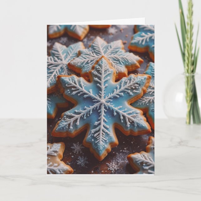 Cartes Pour Fêtes Annuelles Sugar Cookie Star and Recipe Christmas Card (Devant)