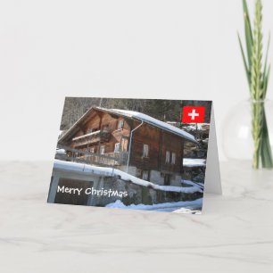 Cartes Pour Fêtes Annuelles Suisse, Chalet dans le village