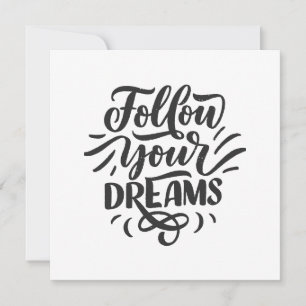Cartes Pour Fêtes Annuelles "Suivez vos rêves   Inspiration et motivation