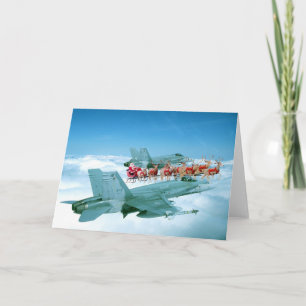 Cartes Pour Fêtes Annuelles Suivi du Père Noël par l'Armée de l'Air