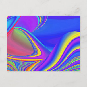 Cartes Pour Fêtes Annuelles Summerfeel, Rainbowart 3D Abstrait