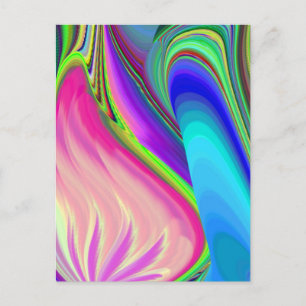 Cartes Pour Fêtes Annuelles Summerfeel, Rainbowart 3D Abstrait