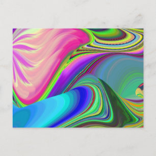 Cartes Pour Fêtes Annuelles Summerfeel, Rainbowart 3D Abstrait