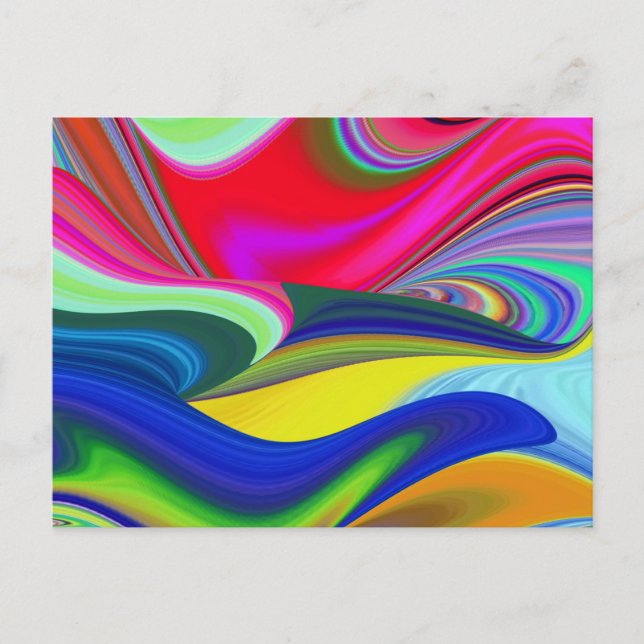 Cartes Pour Fêtes Annuelles Summerrainbow, Rainbowart 3D Abstrait (Devant)