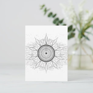 Cartes Pour Fêtes Annuelles Sun Mandala 1