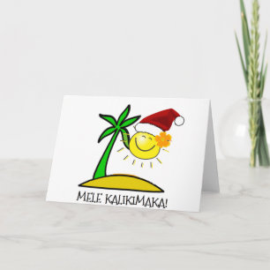 Cartes Pour Fêtes Annuelles Sun Père Noël - Mele Kalikimaka
