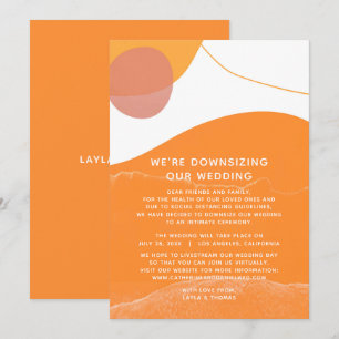 Cartes Pour Fêtes Annuelles Sun Sea Sand Modern Nous réduisons notre Mariage