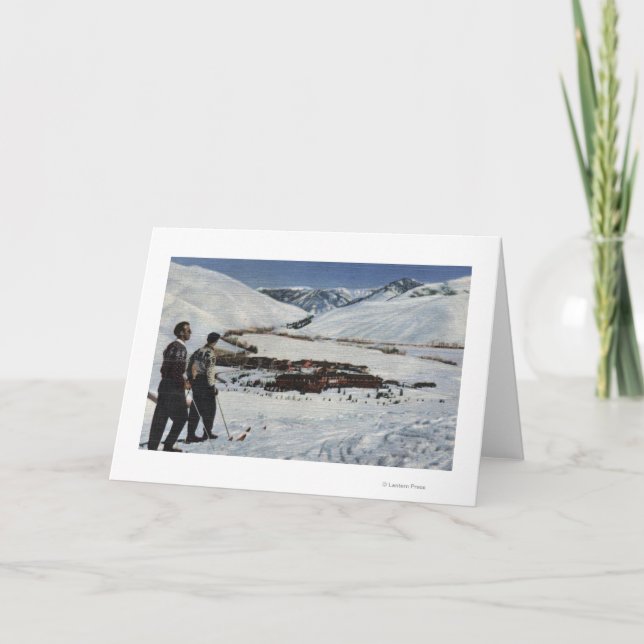 Cartes Pour Fêtes Annuelles Sun Valley, identification - scène d'hiver de Sun (Devant)