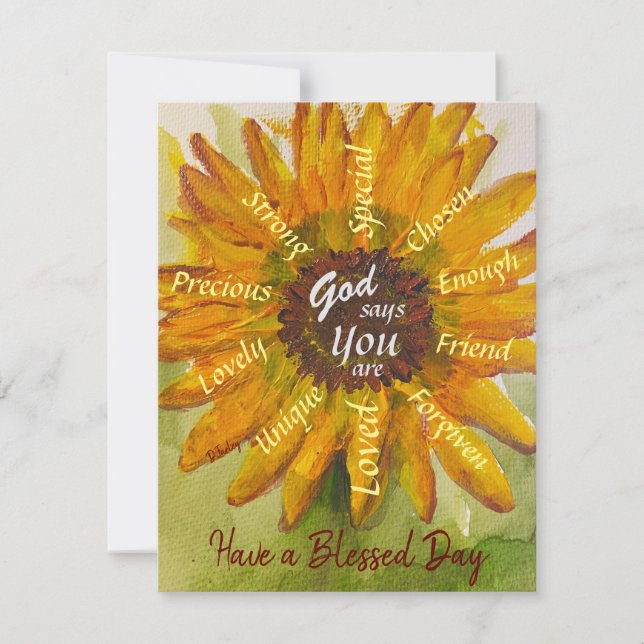 Cartes Pour Fêtes Annuelles Sunflower Postcard (Devant)