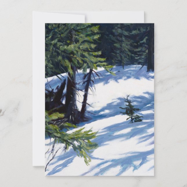 Cartes Pour Fêtes Annuelles Sunlit Colorado Mountain Snow Scene (Devant)