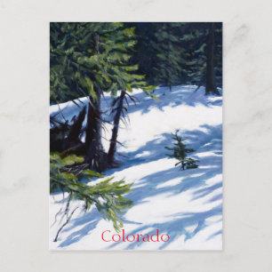 Cartes Pour Fêtes Annuelles Sunlit Colorado Mountain Snow Scene