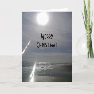 CARTES POUR FÊTES ANNUELLES "SUNNY BEACH" JOYEZ NOËL / HEUREUSE NOUVELLE ANNÉE