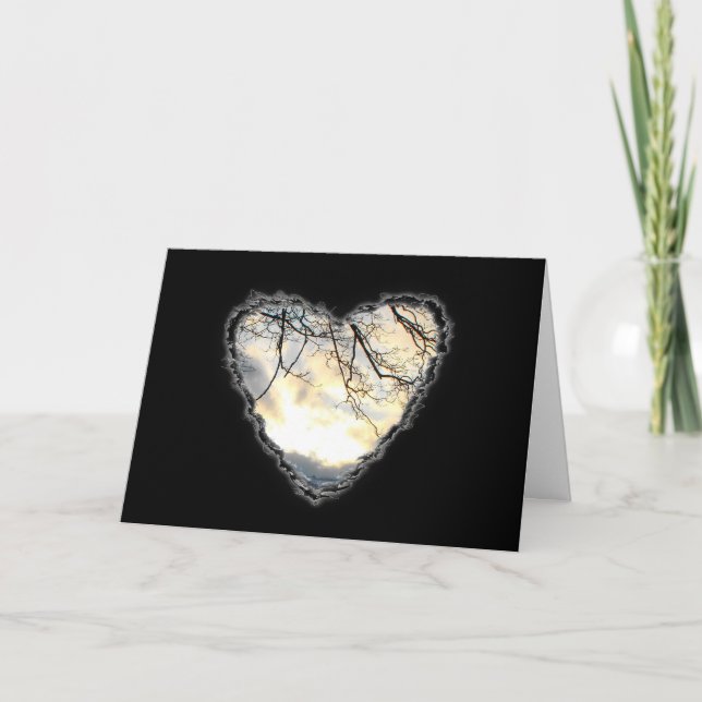 Cartes Pour Fêtes Annuelles Sunrise Heart Valentine Romance Love Card (Devant)