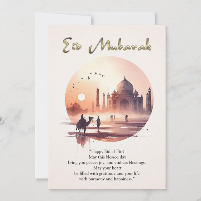 Cartes Pour Fêtes Annuelles Sunrise Journey to Peace (Devant)