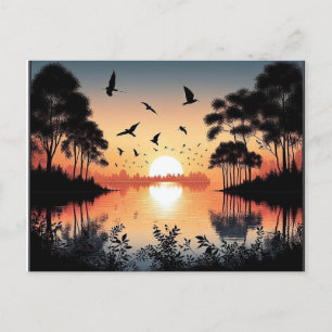 Cartes Pour Fêtes Annuelles Sunset Serenity 
