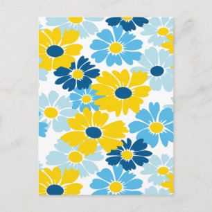 Cartes Pour Fêtes Annuelles Sunshine Blue Sky Blooming Daisy