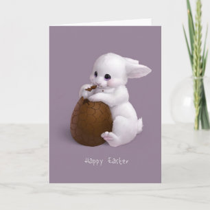 Cartes Pour Fêtes Annuelles Super doux lapin de Pâques